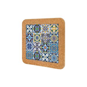 Base Cortiça Quadrada com Azulejo 5,5×5,5 AZP4