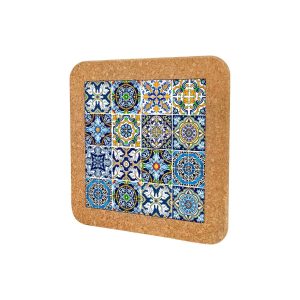 Base Cortiça Quadrada com Azulejo 7,5×7,5 AZP4