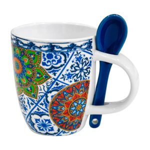 Chavena Alta com Colher e Caixa