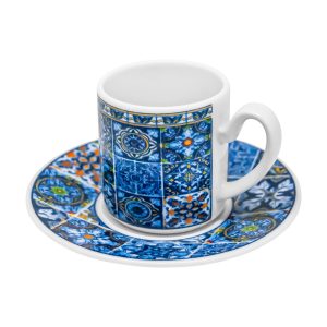 Chávena de Café com Pires em Porcelana