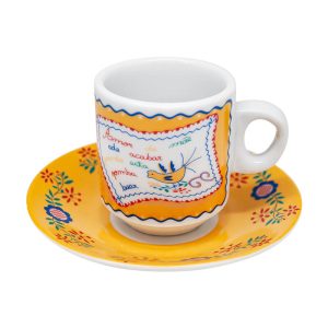 Chávena de Café de Porcelana com Pires