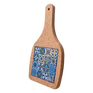 Tábua de Queijo de Cortiça com Azulejo 11×11