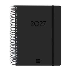 Agenda diária A5 2026/27 16 meses espiral finocam Preto