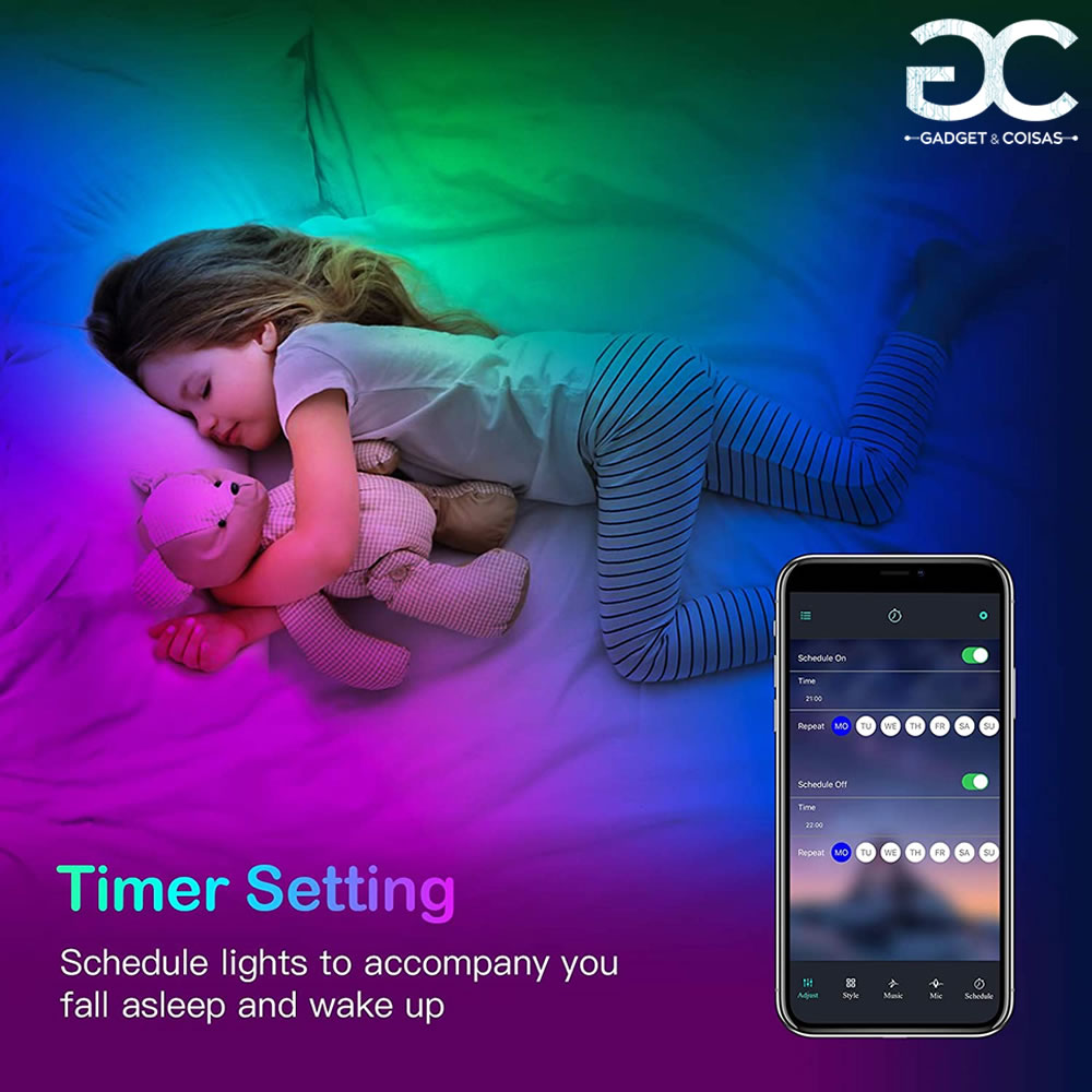 Kit Profissional Fita Led RGB 10 Metros APP Bluetooth - Image 5