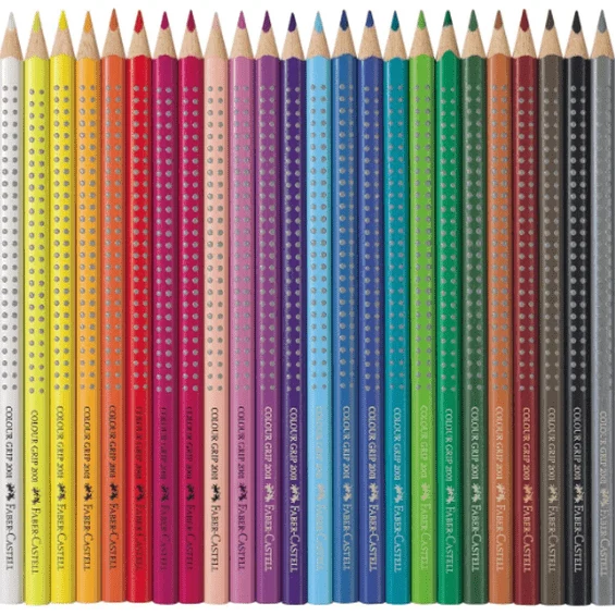Lápis de Cor Faber-Castell Grip Caixa Metálica 24 Cores - Image 4