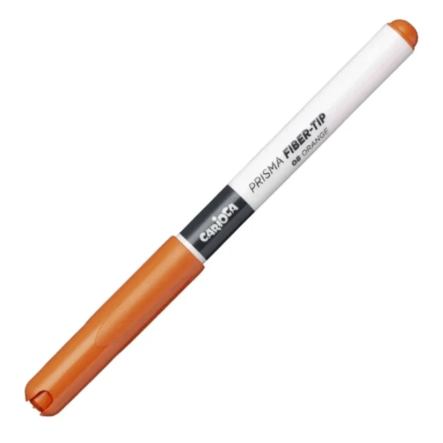 Marcador Carioca plus Prisma fiber-tip Laranja