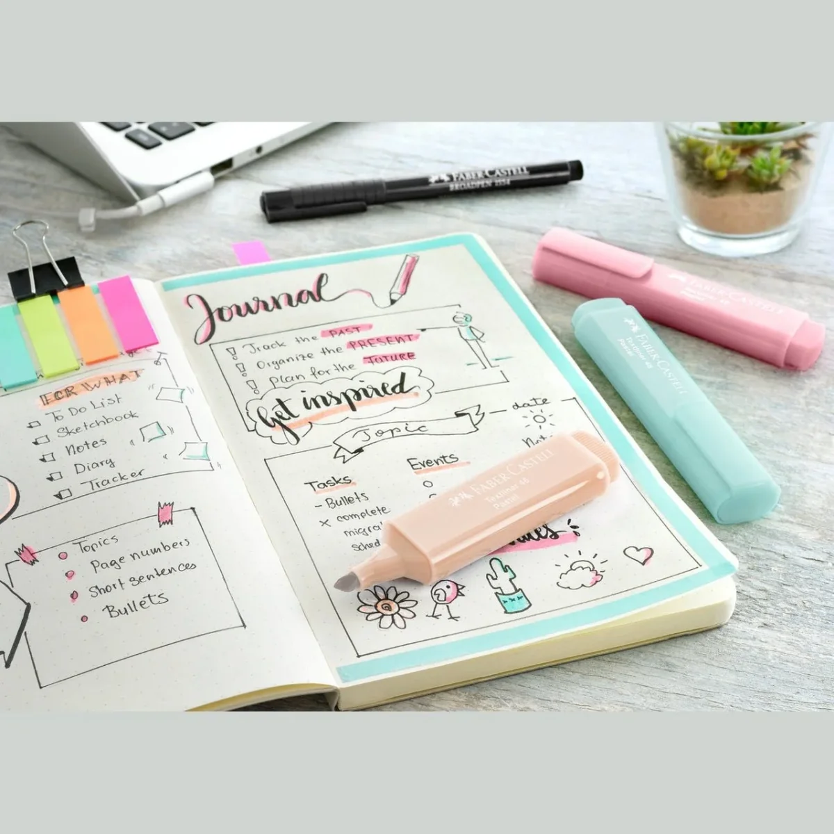 Sublinhador Faber-Castell Textliner Pastel Rosa Blush - Image 5