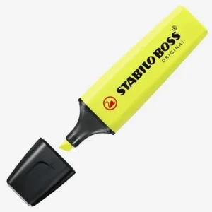 Sublinhador Stabilo amarelo florescente