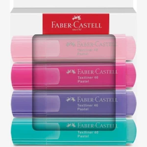 Sublinhadores Faber-Castell Textliner Cores pastel