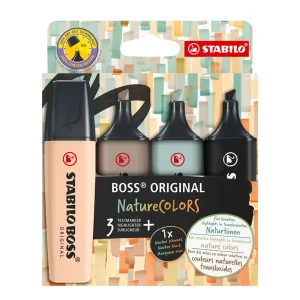 Sublinhadores Stabilo Boss Nature colors 3+1